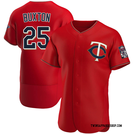 Men's Majestic Minnesota Twins #25 Byron Buxton Authentic Cream Alternate  Flex Base Authentic Collection MLB Jersey