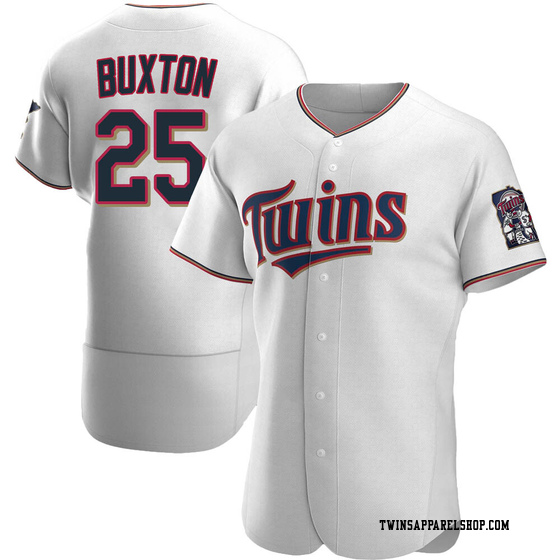 2015 Minnesota Twins Home Cream Team-Issued Byron Buxton Jersey : #25. MLB  DEBUT SEASON JERSEY