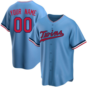 Twins 00 Custom Alternate Jersey Red Jersey - Bluefink